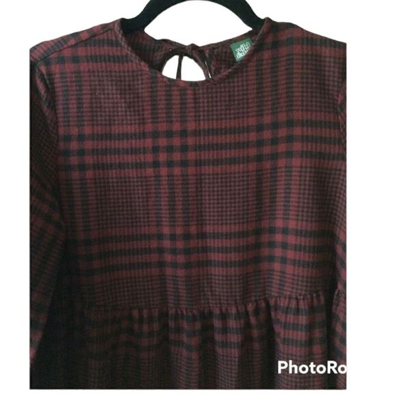 Wild Fable Black and Red Plaid Flannel Dress - Picture 2 of 4